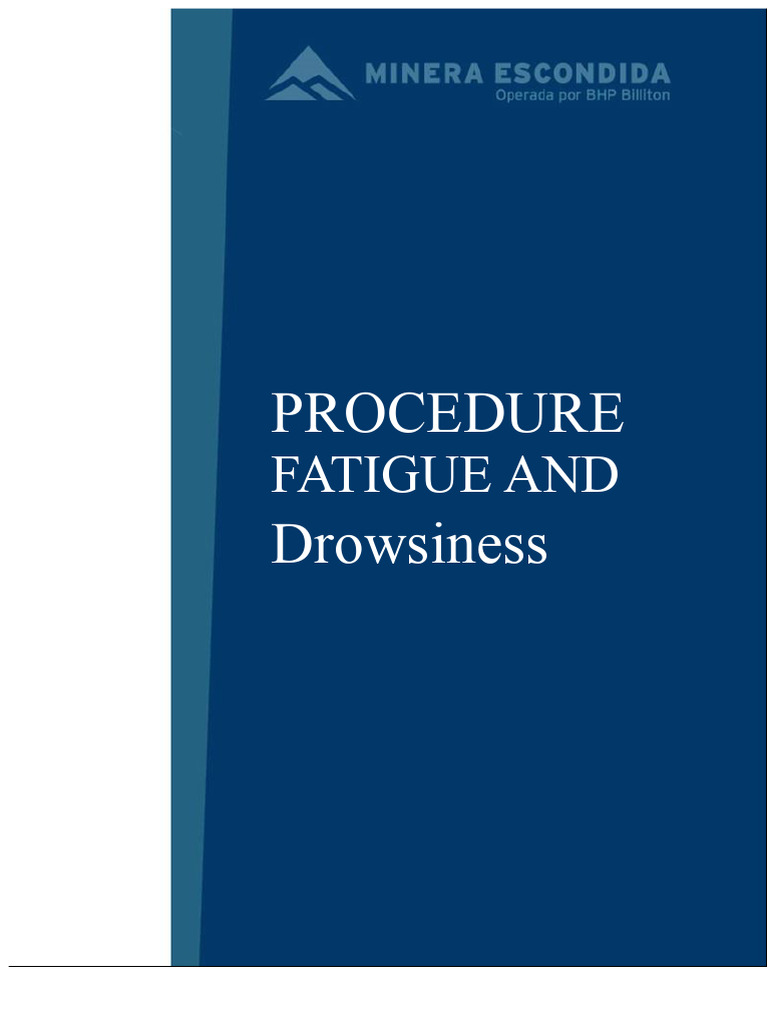 Fatigue and Drowsiness Management Guide | PDF | Sleep | Sleep Disorder