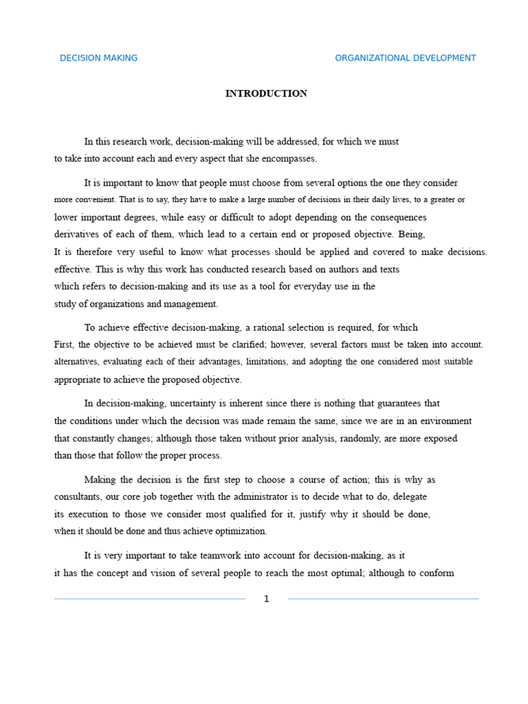 Effective Decision-Making in Organizations | PDF | Decision Making | Risk