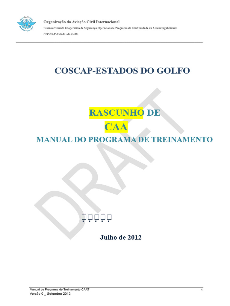 Manual de Treinamento COSCAP-Golfo | PDF | Aviação | Estado