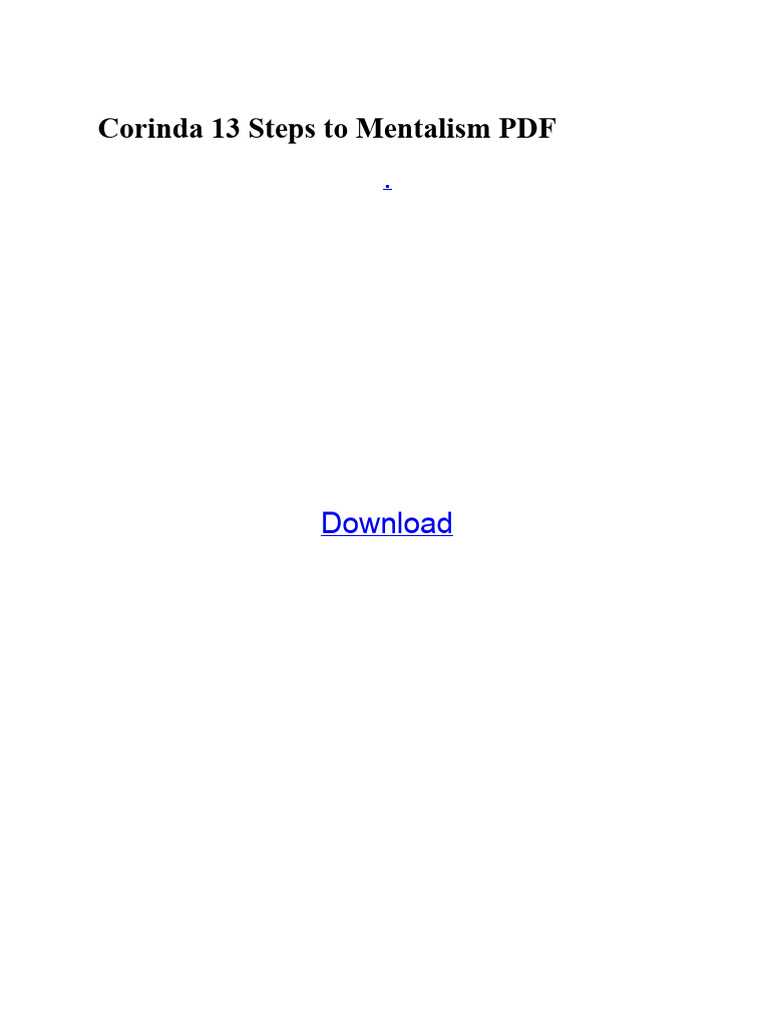 Corinda's 13 Steps to Mentalism PDF | PDF | Mentalism | Sports And ...