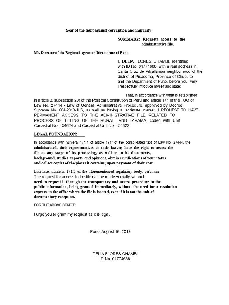 Access Request for Land Title File | PDF