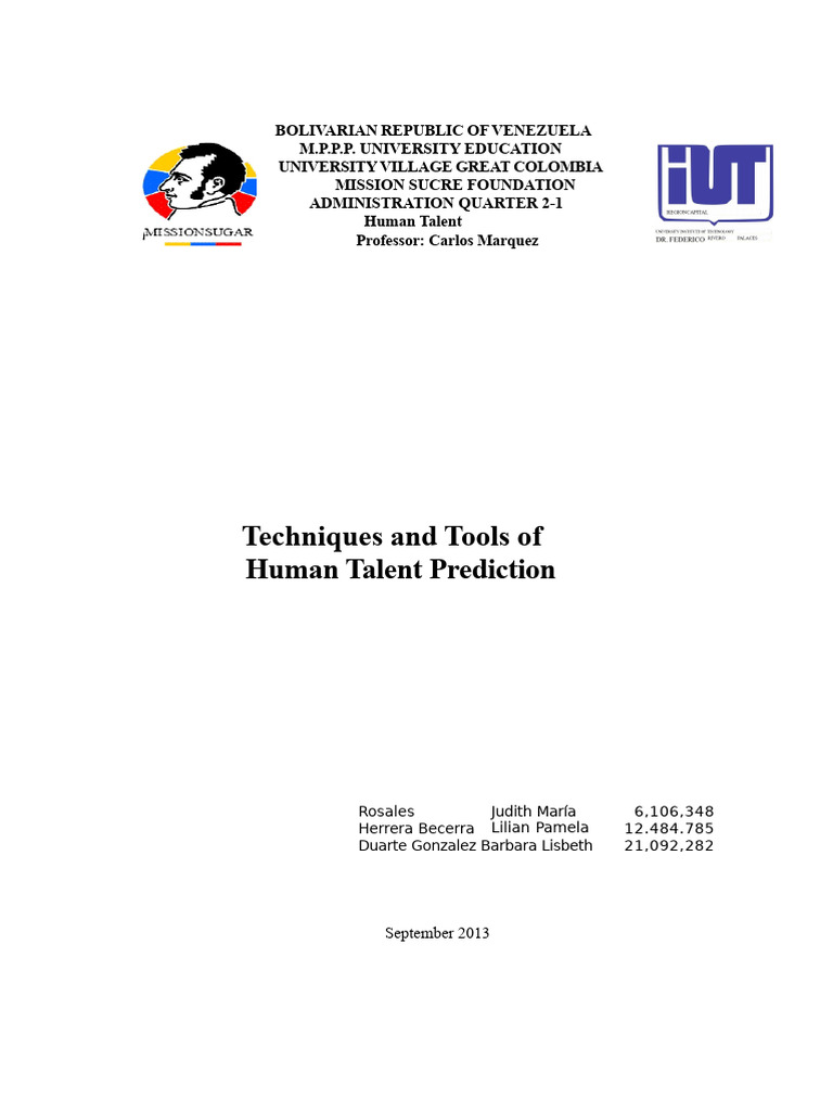 Human Talent Prediction Techniques | PDF | Forecasting | Regression ...