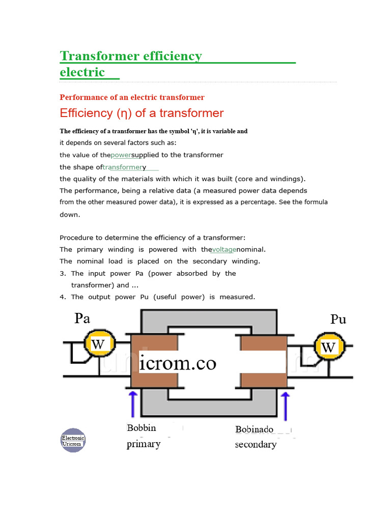 Transformer Efficiency Explained | PDF