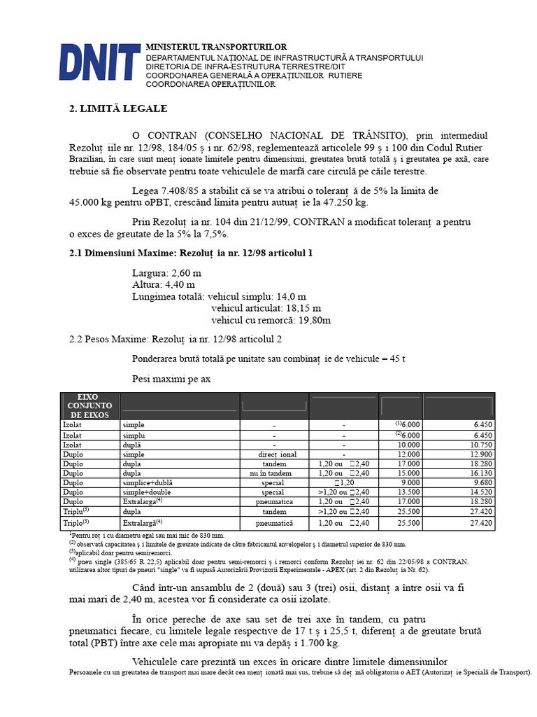 Tabele DNIT | PDF