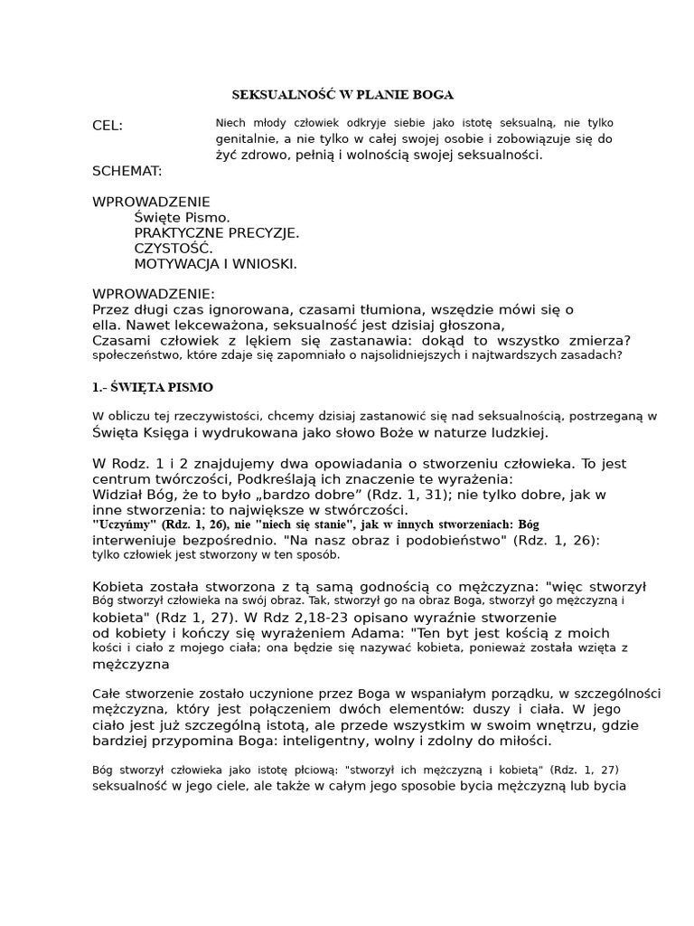 10 Seksualność W Planie Boga | PDF