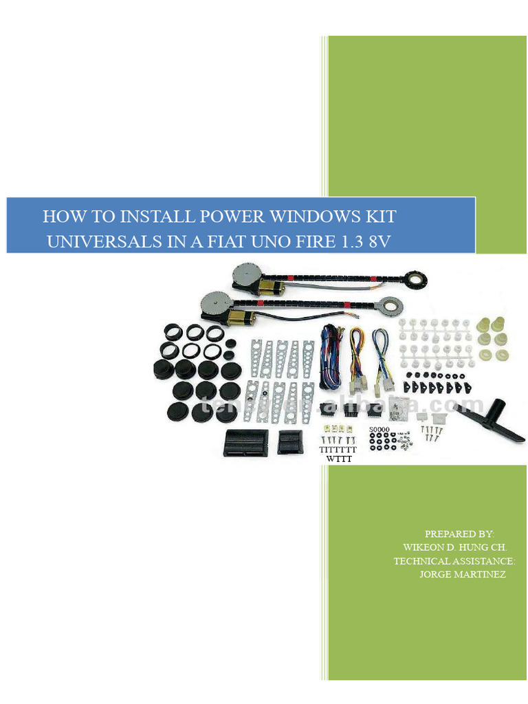 Installation of Electric Windows | PDF | Electrical Connector | Screw