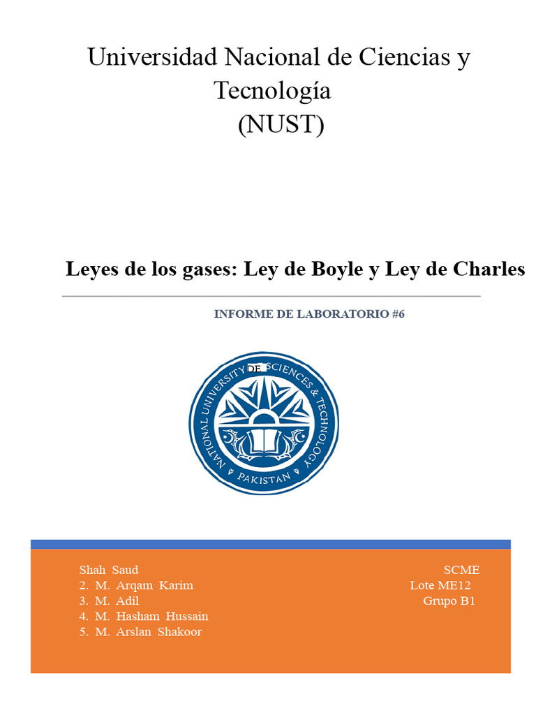 Leyes de Gases: Boyle y Charles en Laboratorio | PDF | Gases | Mole ...