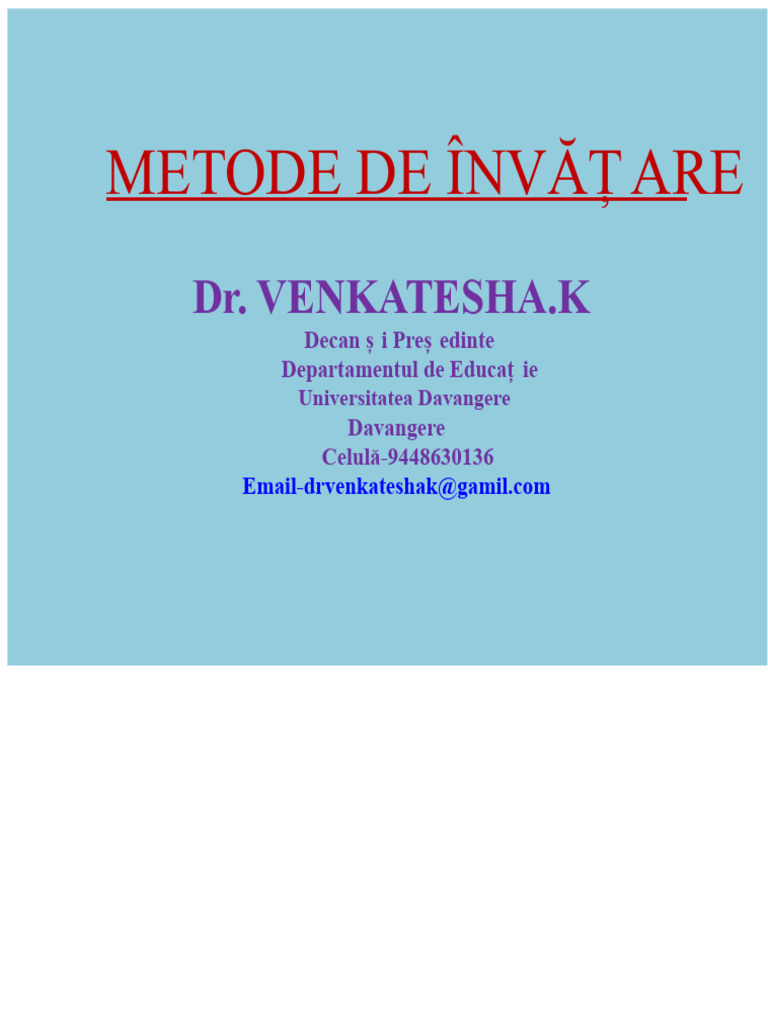 Metode de Predare | PDF
