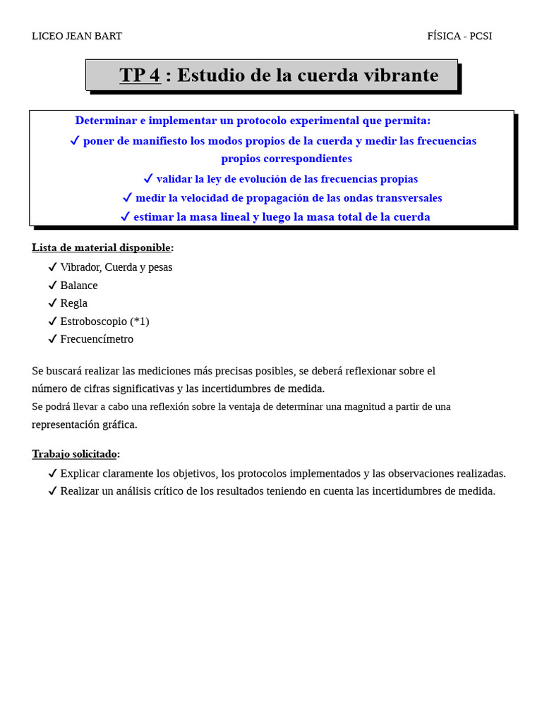TP Cuerda Vibrante PDF Olas Frecuencia