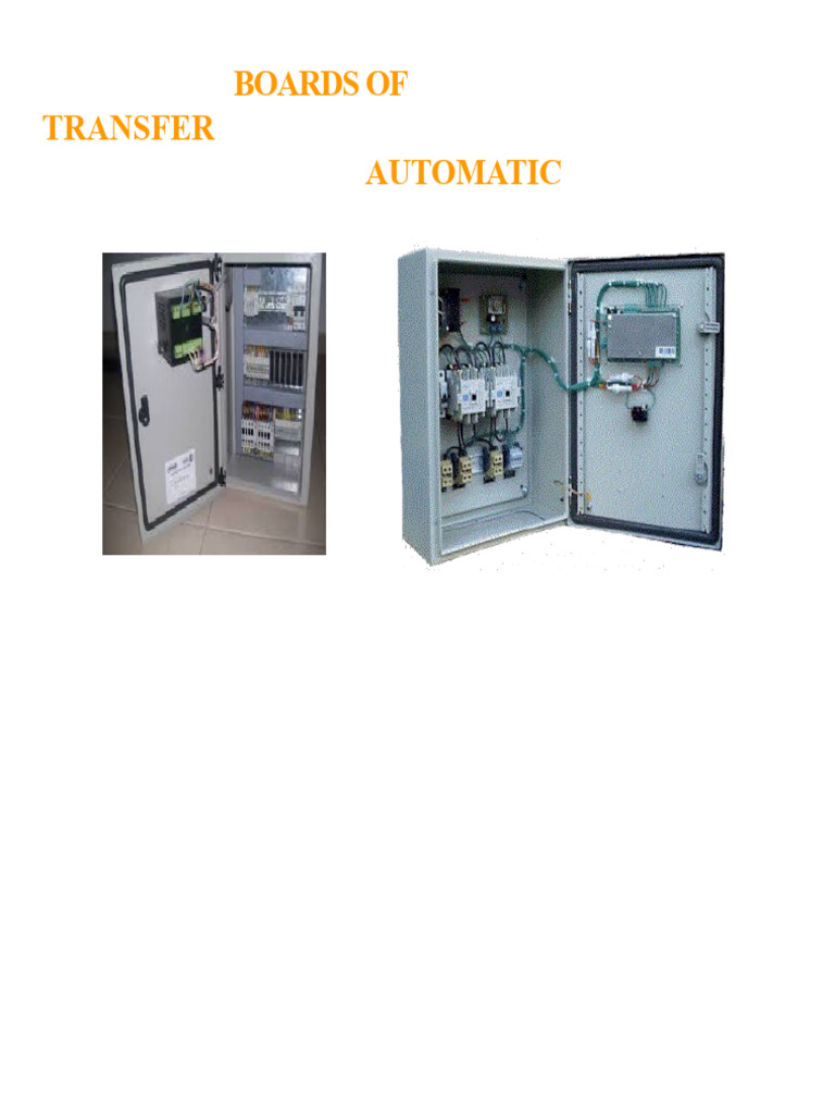 Topic 5 AUTOMATIC TRANSFER PANELS April 19, 2016 | PDF | Switch ...