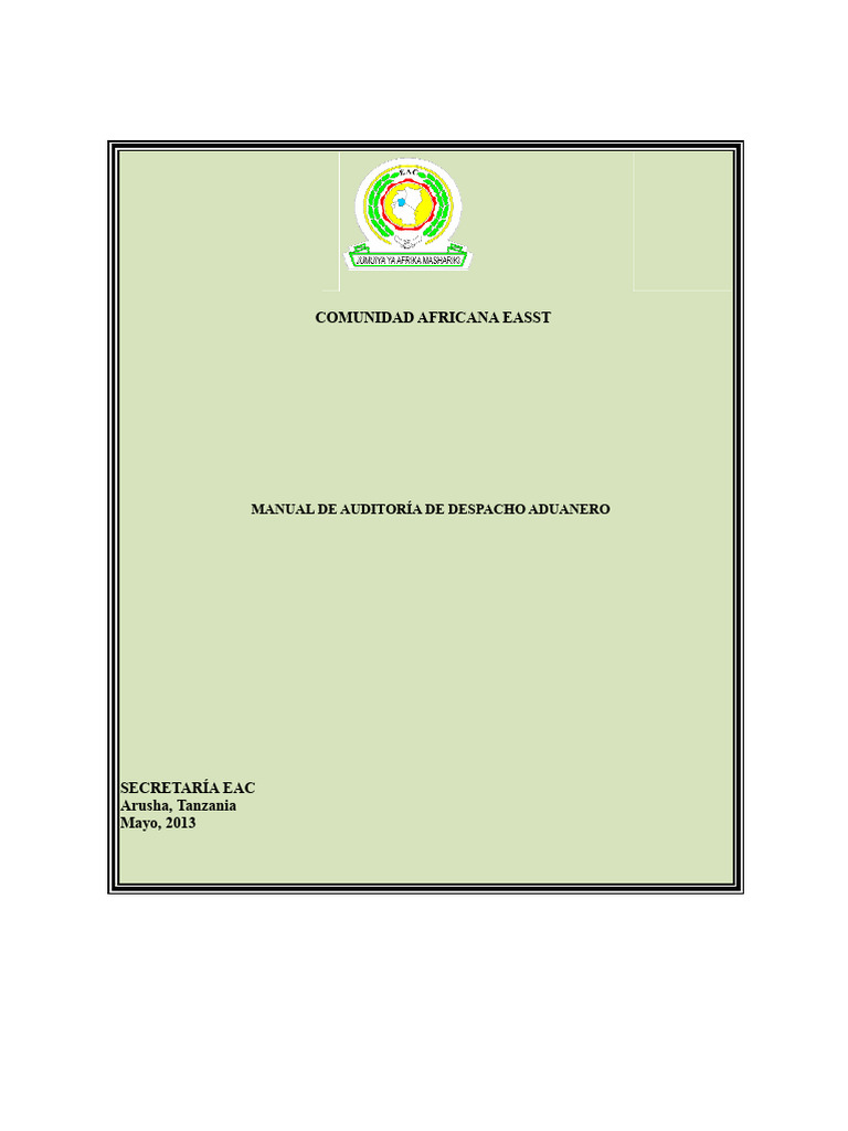 Manual Eac Pca - 2 | PDF | Auditoría | aduana