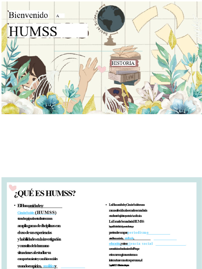 Introducción a la Especialidad HUMSS | PDF | Ciencias Sociales ...