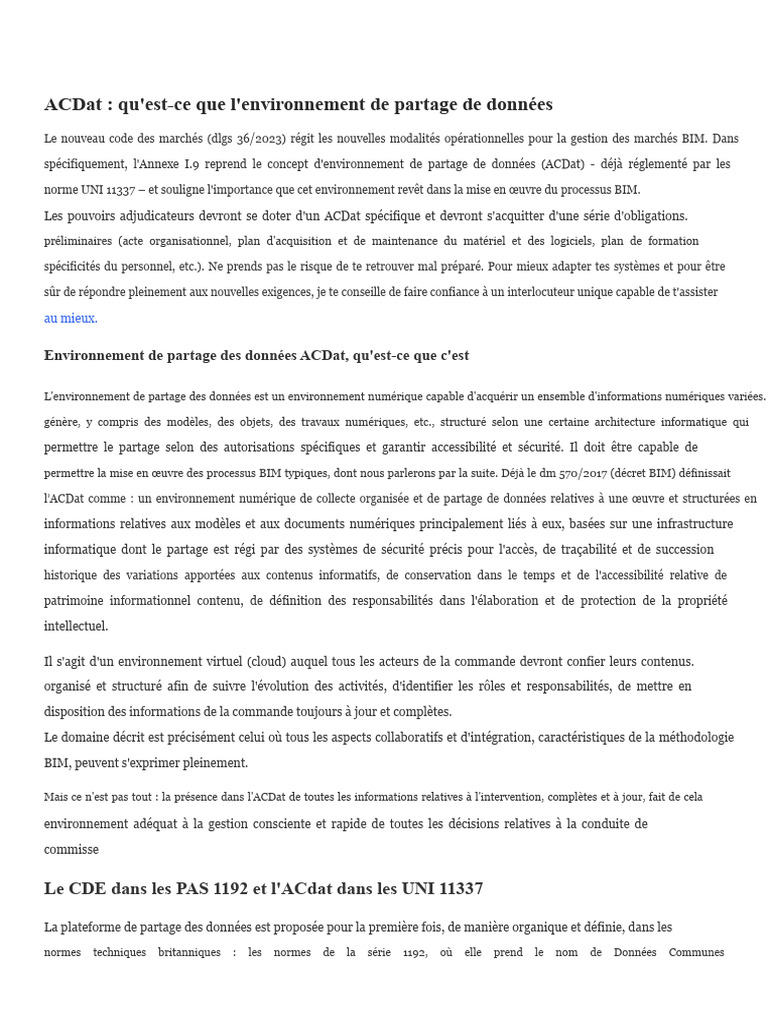 ACDat : Environnement de partage de données | PDF | Building ...