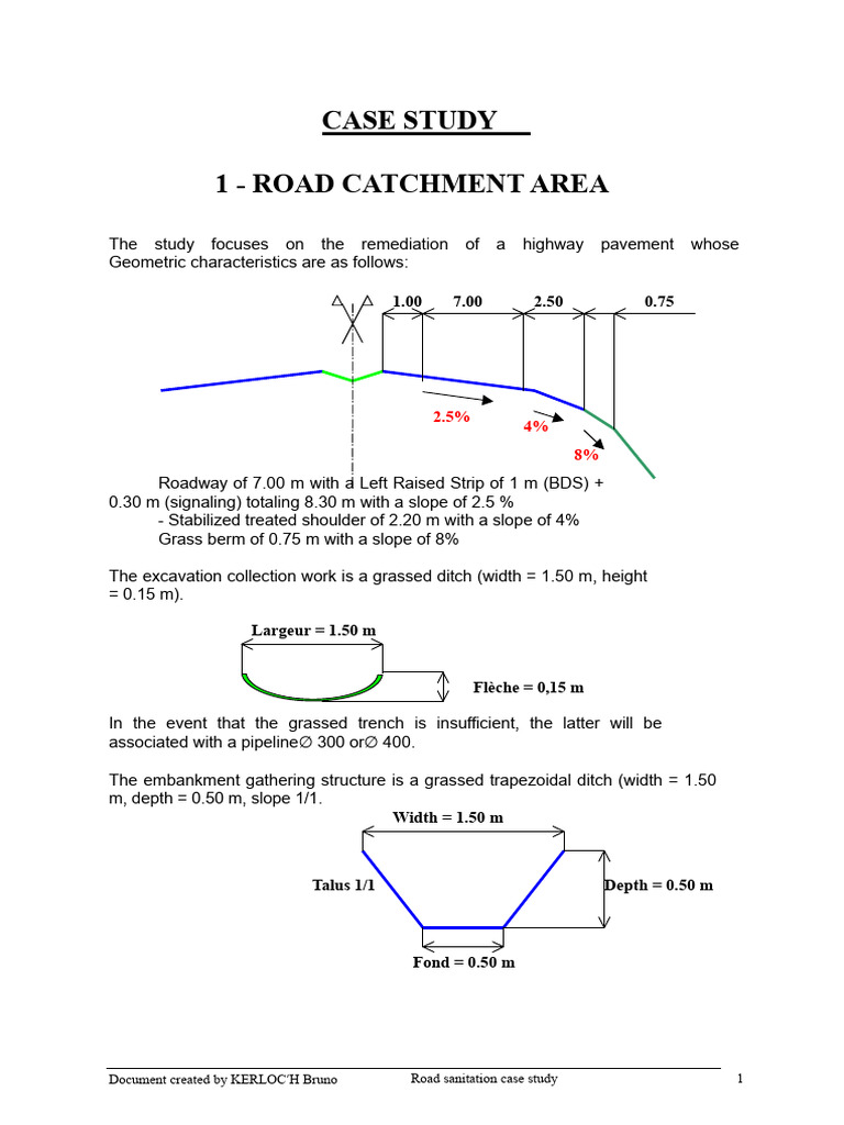 07-Watershed Road 1 (Case Study) | PDF | Drainage Basin | Stream