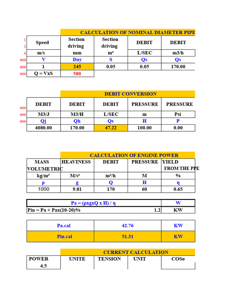 Calculation of Pump Power | PDF