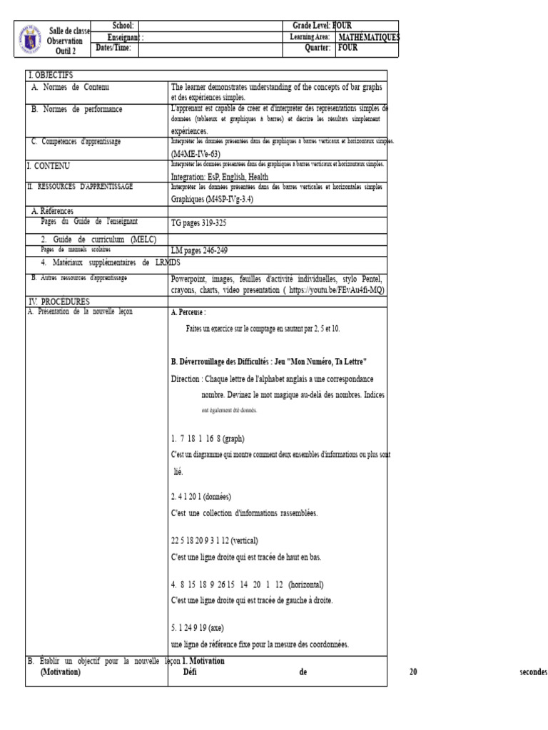 Interprétation des graphiques à barres en maths | PDF
