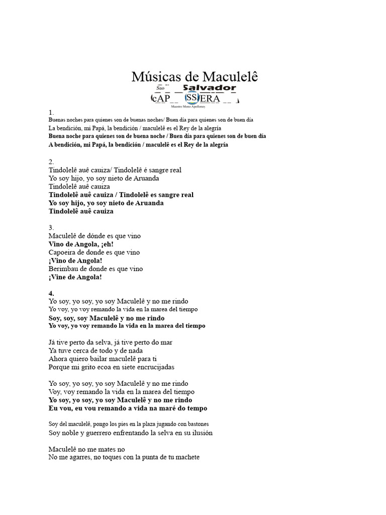 Músicas de Maculele | PDF