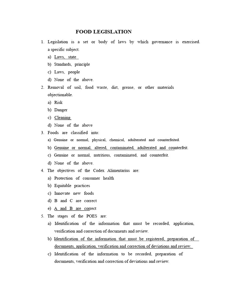 Food Legislation Overview and Principles | PDF | Chromatography | Food ...