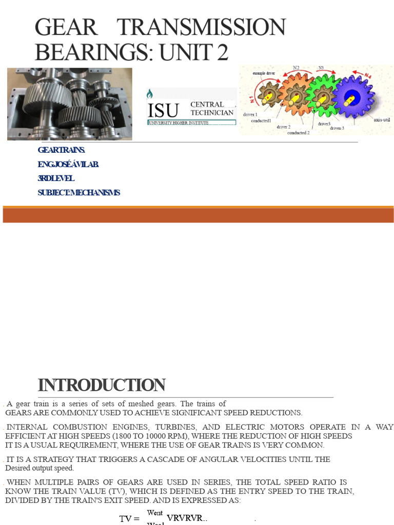 6) GEAR TRAINS | PDF | Gear | Kinematics
