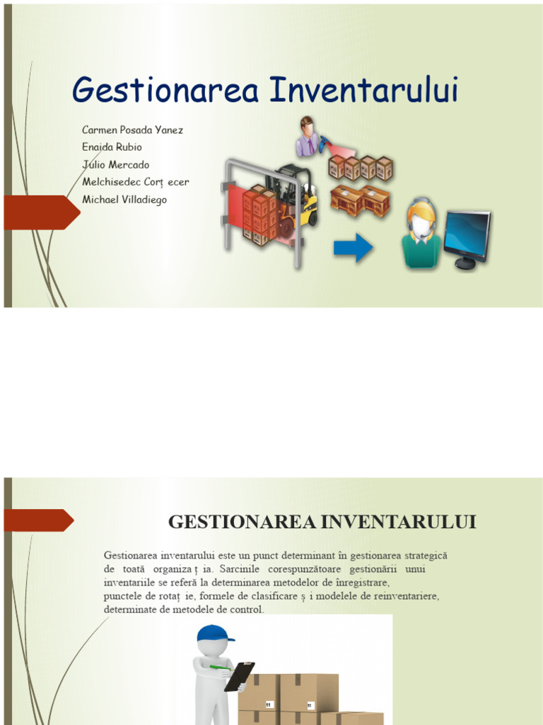 Gestionarea Inventarului - Diapozitive | PDF