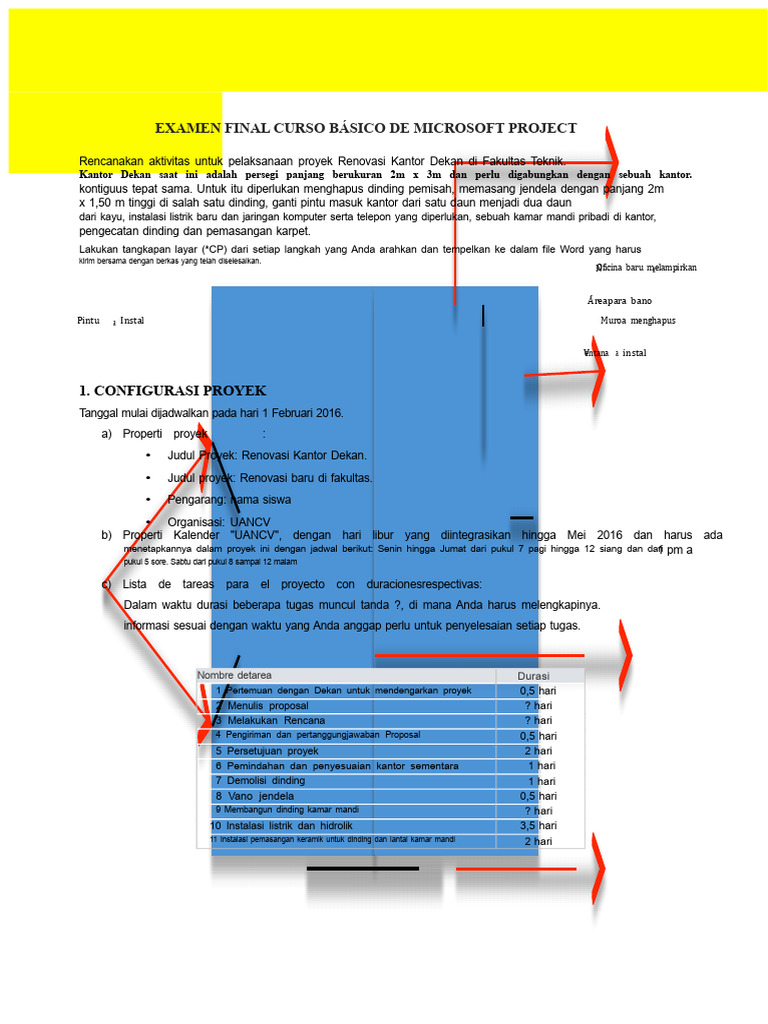 Ujian Akhir Kursus Dasar Microsoft Project | PDF