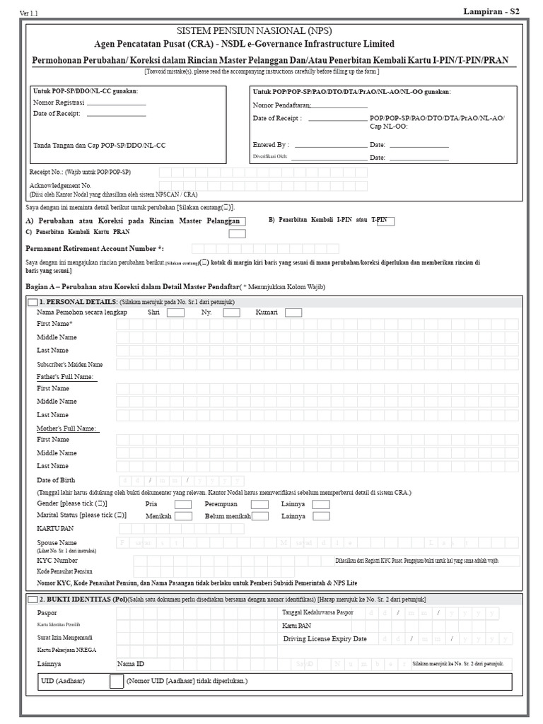 Formulir S2 | PDF