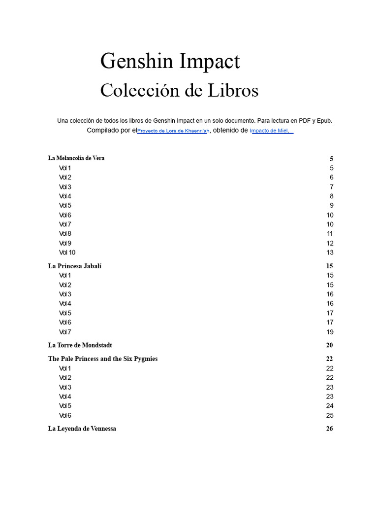 Libros de Genshin Impact en PDF y Epub | PDF | Universo | Nieve