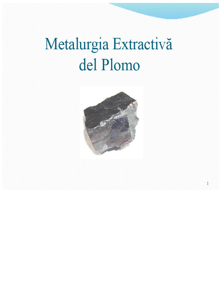 Metalurgia Plumbului | PDF