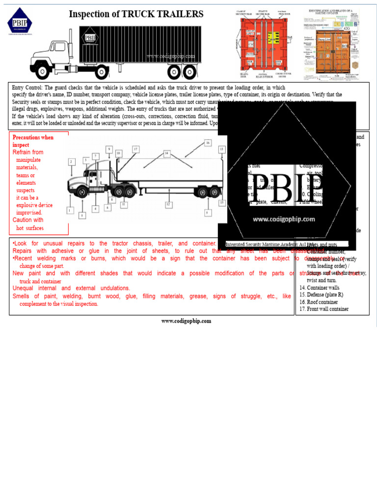 13.2. Inspection of Tractor Trucks.pdf | PDF | Truck | Adhesive