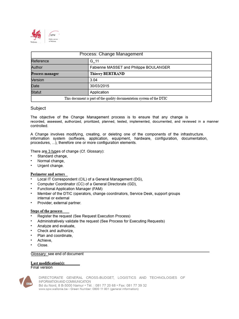 Change Management Process Overview | PDF | Information | Information ...