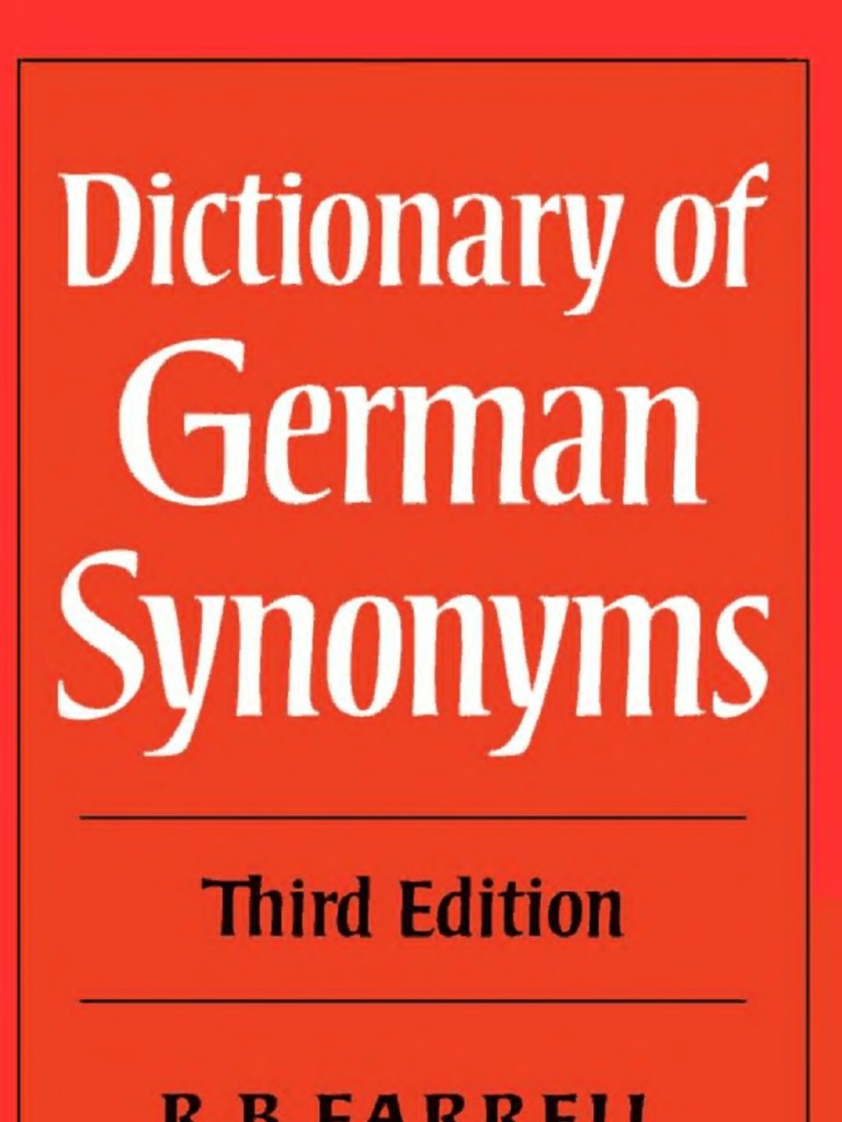 German Dictionary Synonym PDF