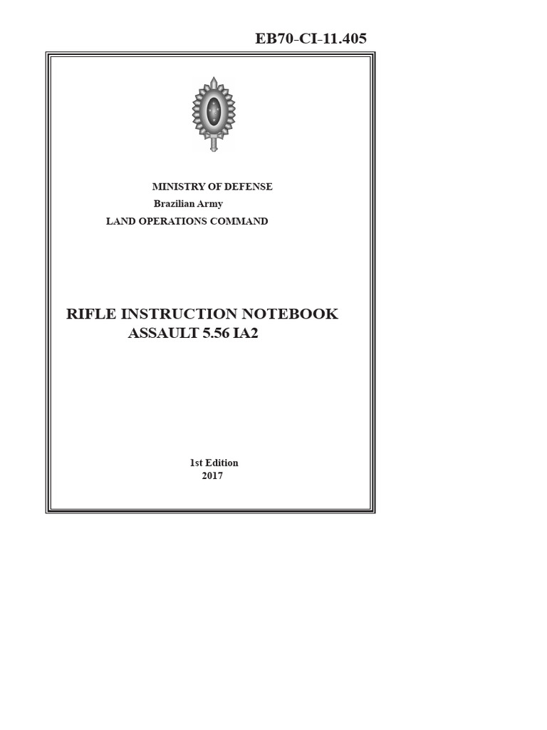 5.56 IA2 Assault Rifle Instruction Manual | PDF | Trigger (Firearms ...