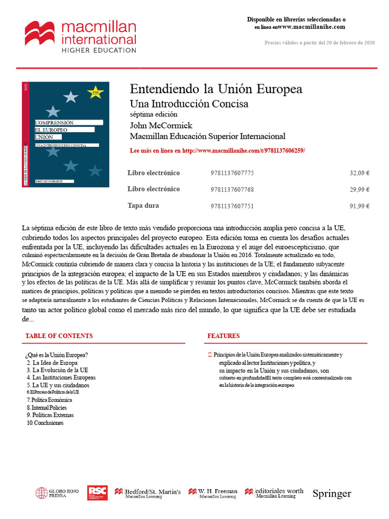 Entendiendo la Unión Europea | PDF | Unión Europea