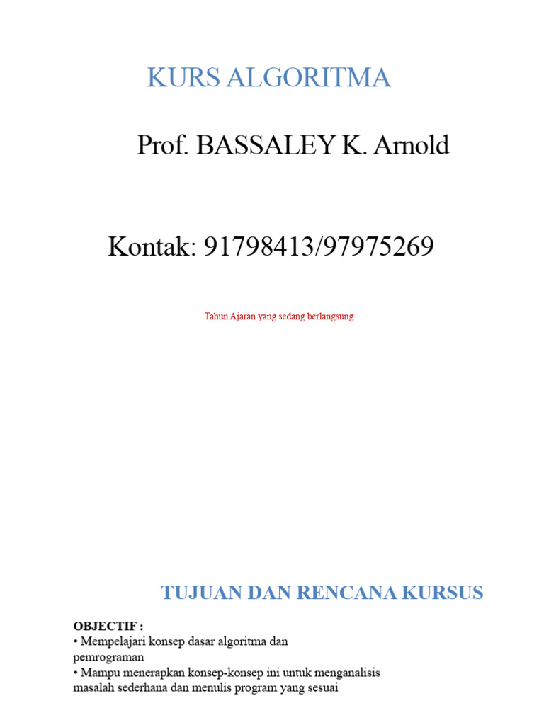 Kursus Algoritma dan Pemrograman C | PDF