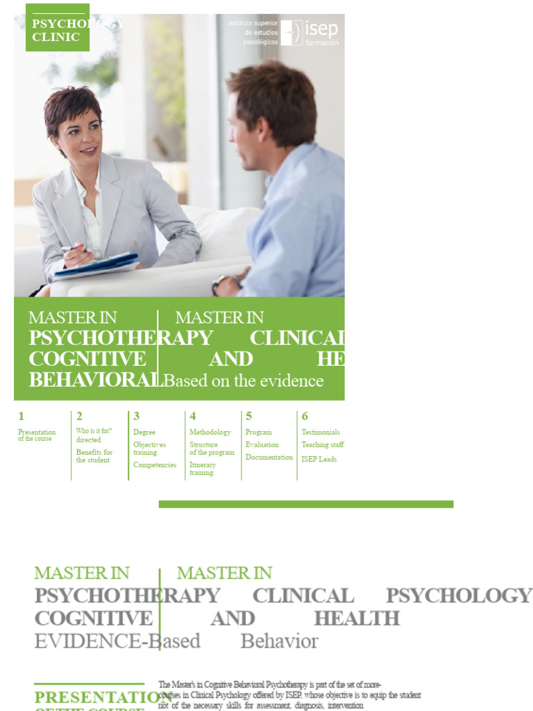 Master's in Cognitive Behavioral Psychology | PDF | Psychotherapy ...