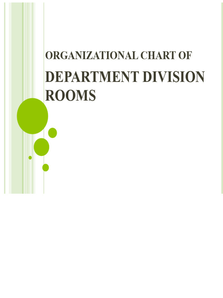 Hotel Department Organizational Chart | PDF