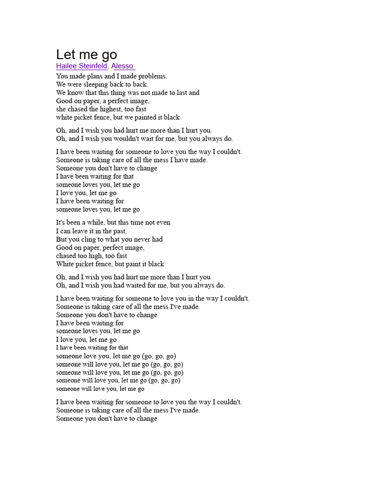 Let Me Go | PDF