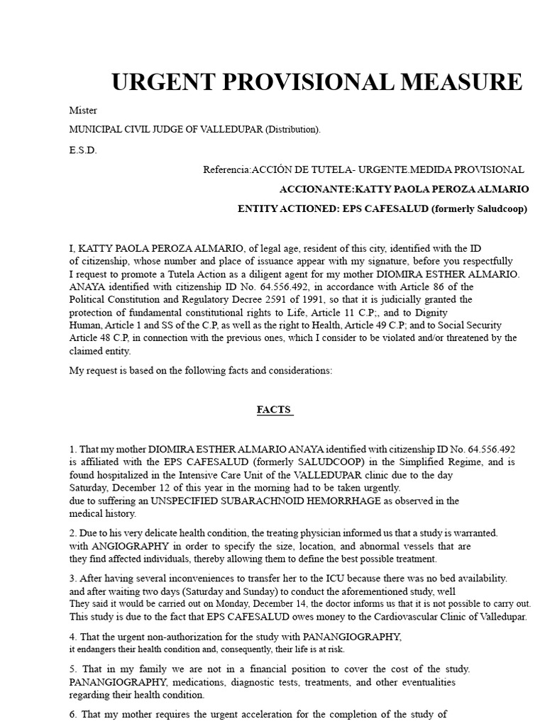 PROVISIONAL MEASURE PROTECTION | PDF | Dignity | Equal Opportunity