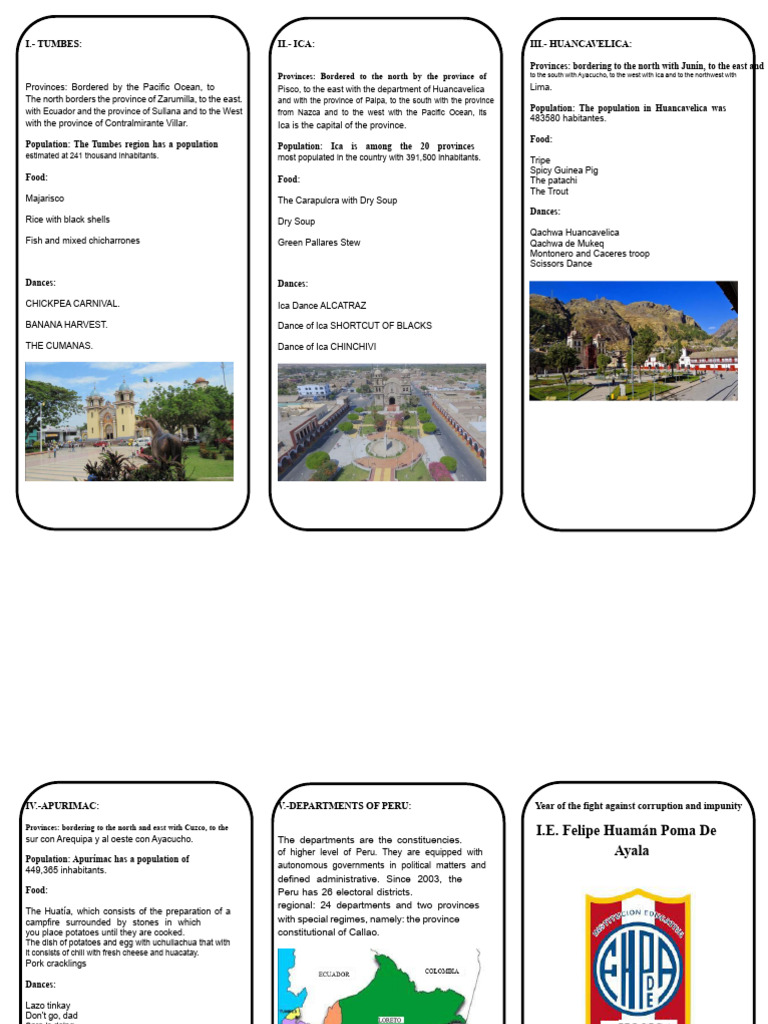 school triptych.docx | PDF | Peru | Foods