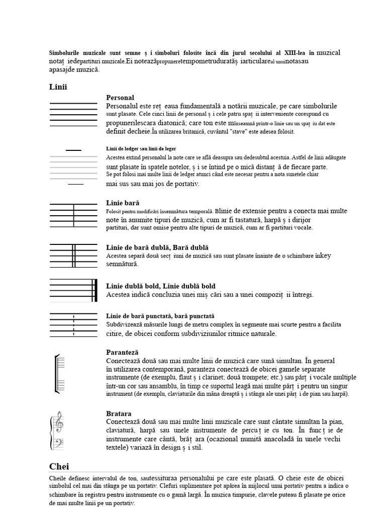 Simboluri Muzicale | PDF