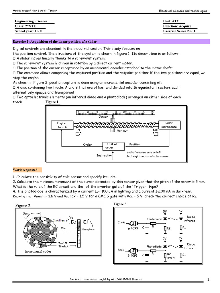 Position Control and Measurement Techniques | PDF | Capacitor | Capacitance