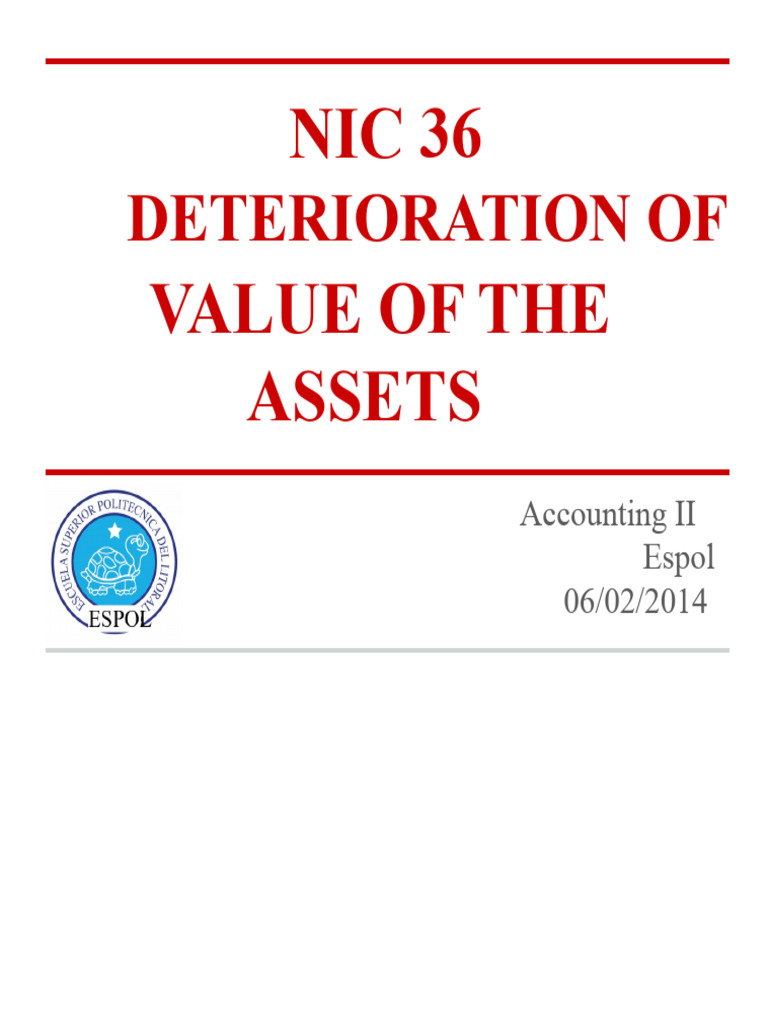 NIC 36 Deterioration of Asset Value Exposure PDF | PDF | Valuation ...