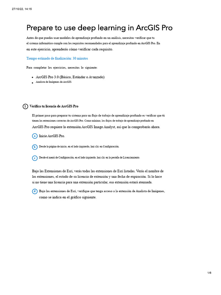 Requisitos para Aprendizaje Profundo en ArcGIS Pro | PDF | Unidad de ...