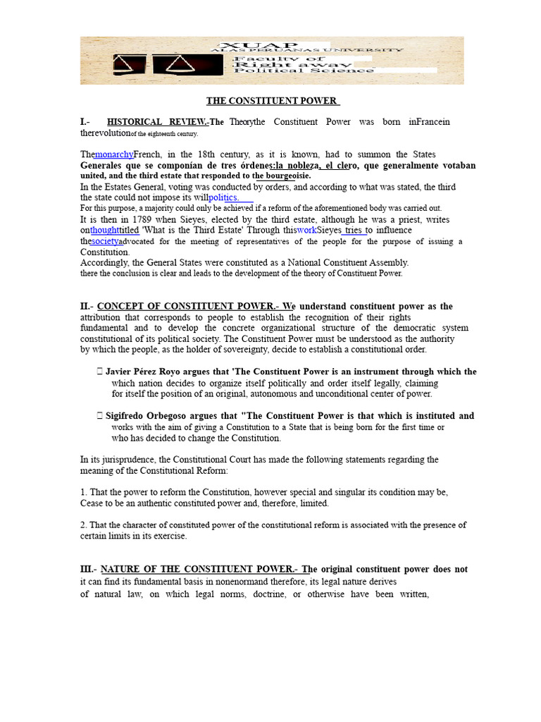 The Constituent Power | PDF | Ratification | Constitution