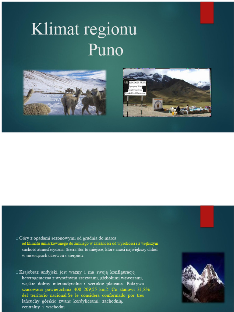 Klimat regionu Puno | PDF