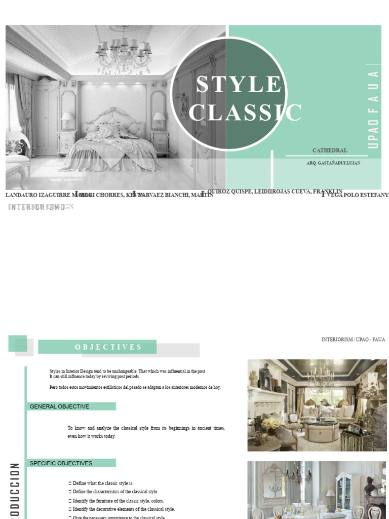 Classic Interior Design Style Guide | PDF | Furniture | Interior Design