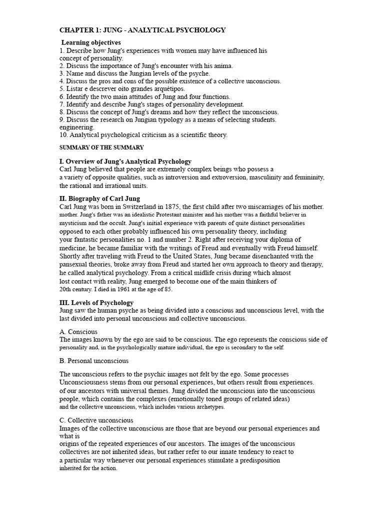 Jung's Analytical Psychology Overview | PDF | Analytical Psychology ...