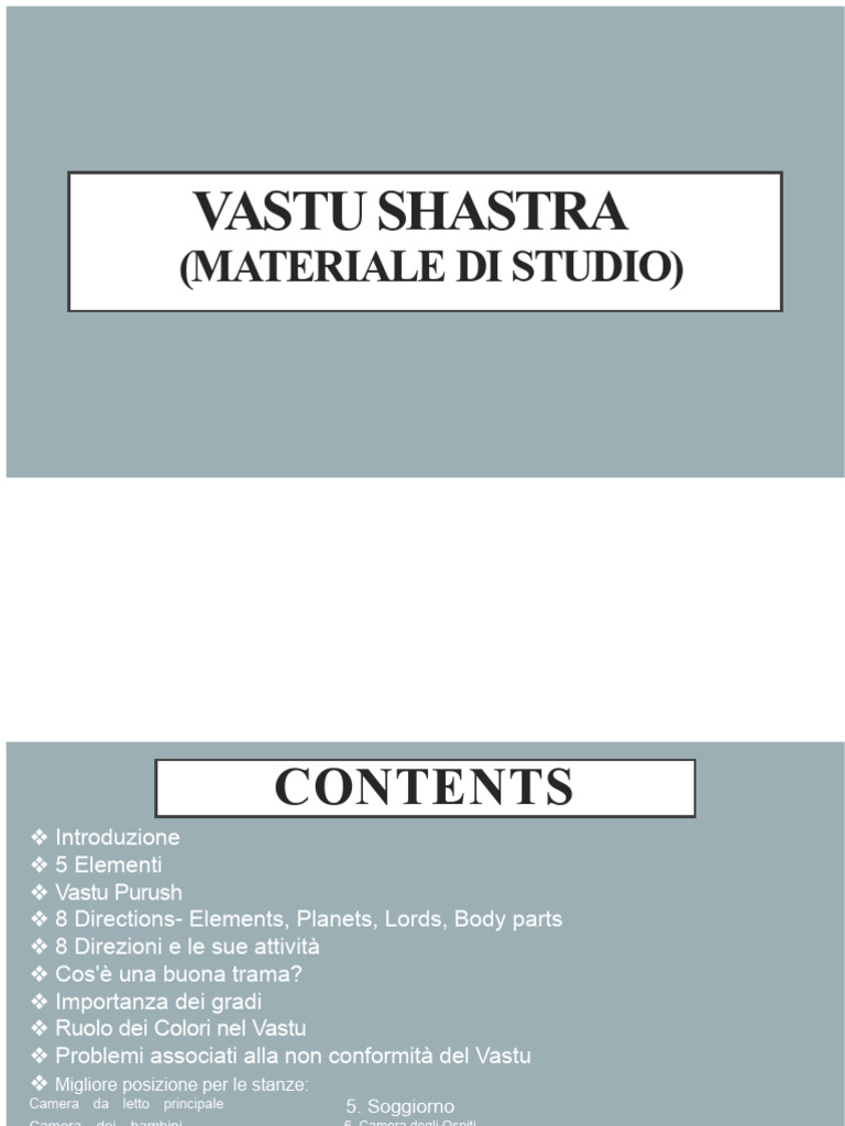 Materiale Di Studio Sul Vastu Shastra | PDF