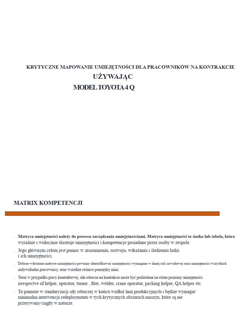 Model 4Q Prezentacja Końcowa | PDF