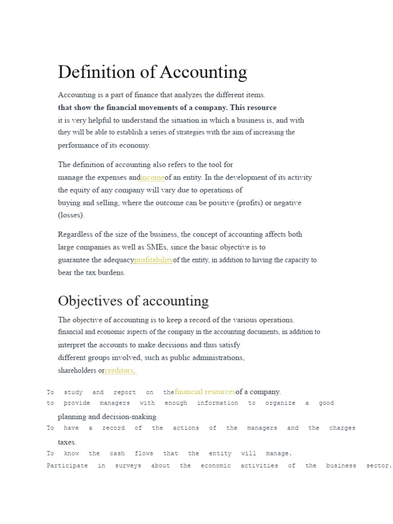 Understanding Accounting Basics and Importance | PDF | Debits And ...